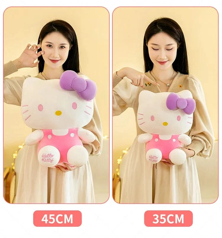 Sanrio Hello Kitty Kuromi Melody Stofftiere Niedliches Plüsch Cinnamoroll Spielzeug Kawaii Baby Weihnachtsgeschenke Kinder Puppen für Mädchen