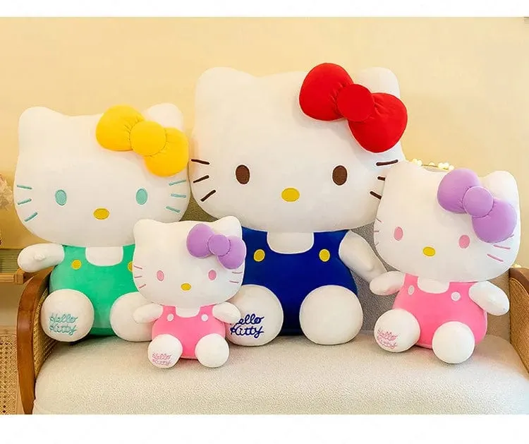 Sanrio Hello Kitty Kuromi Melody Stofftiere Niedliches Plüsch Cinnamoroll Spielzeug Kawaii Baby Weihnachtsgeschenke Kinder Puppen für Mädchen