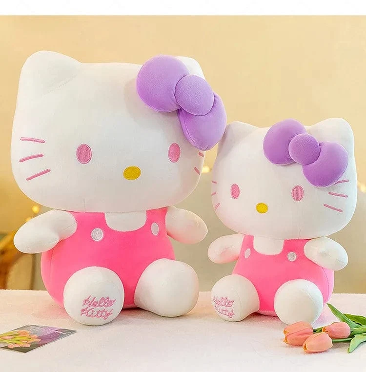 Sanrio Hello Kitty Kuromi Melody Stofftiere Niedliches Plüsch Cinnamoroll Spielzeug Kawaii Baby Weihnachtsgeschenke Kinder Puppen für Mädchen