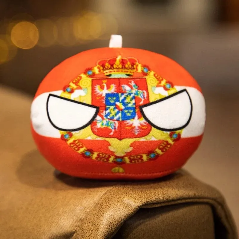 Polandball-Anhänger, Country-Bälle, 70 Stile, 10 cm, Country-Ball, Plüschtiere, Halloween-Dekor, Geschenk für Kinder, Countryball-Stoffpuppe