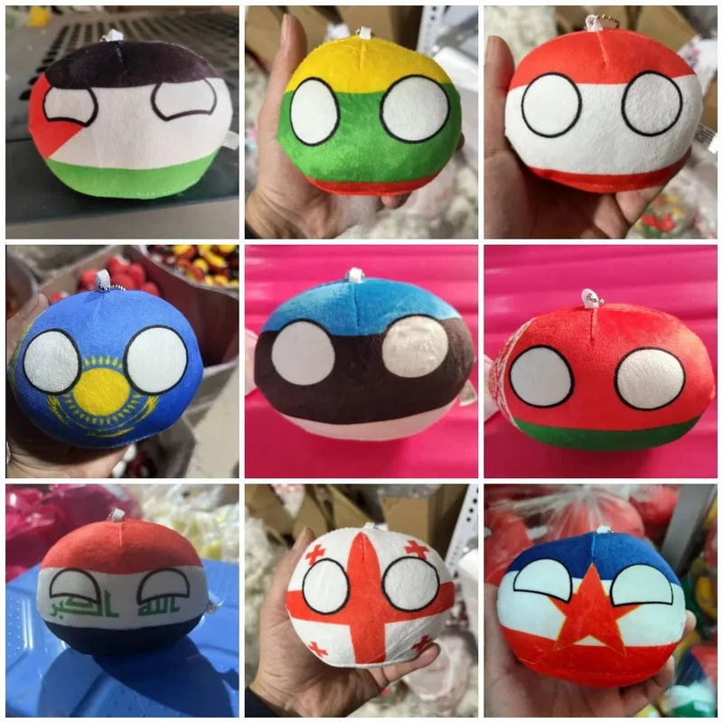 Polandball-Anhänger, Country-Bälle, 70 Stile, 10 cm, Country-Ball, Plüschtiere, Halloween-Dekor, Geschenk für Kinder, Countryball-Stoffpuppe