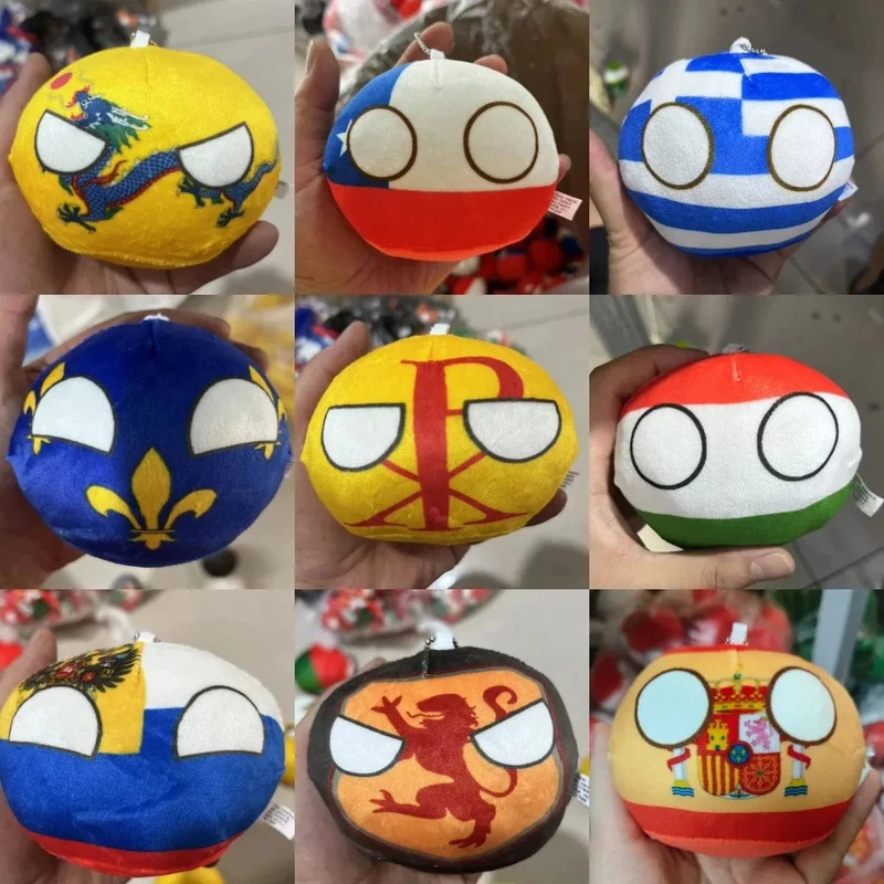 Polandball-Anhänger, Country-Bälle, 70 Stile, 10 cm, Country-Ball, Plüschtiere, Halloween-Dekor, Geschenk für Kinder, Countryball-Stoffpuppe