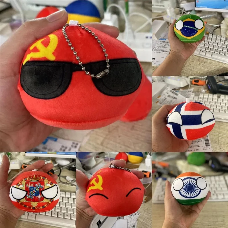 Polandball-Anhänger, Country-Bälle, 70 Stile, 10 cm, Country-Ball, Plüschtiere, Halloween-Dekor, Geschenk für Kinder, Countryball-Stoffpuppe