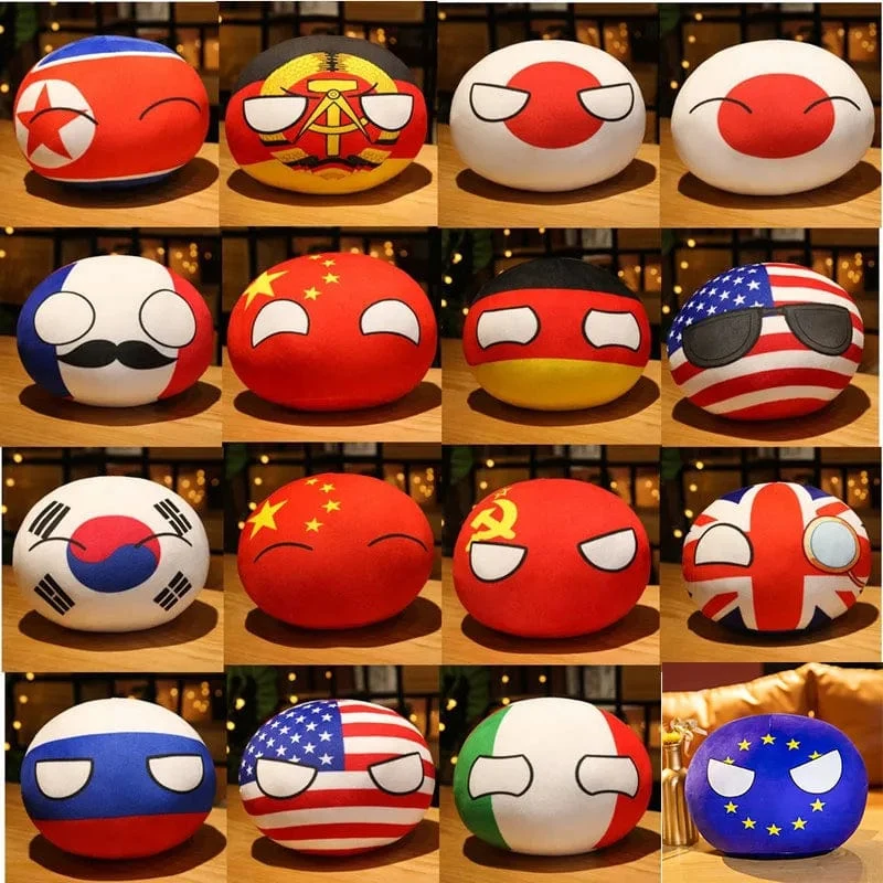 Polandball-Anhänger, Country-Bälle, 70 Stile, 10 cm, Country-Ball, Plüschtiere, Halloween-Dekor, Geschenk für Kinder, Countryball-Stoffpuppe
