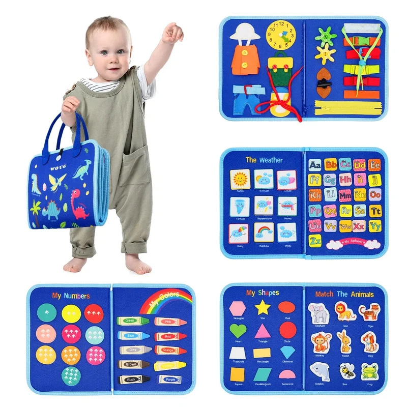 Montessori-Spielzeug für Kleinkinder, Busy Board, Busy Book, Sensory Preshool, Frühpädagogik, Lernen der Feinmotorik, Spielzeug für Kinder