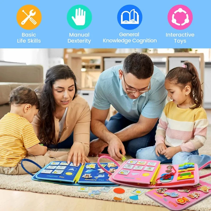 Montessori-Spielzeug für Kleinkinder, Busy Board, Busy Book, Sensory Preshool, Frühpädagogik, Lernen der Feinmotorik, Spielzeug für Kinder