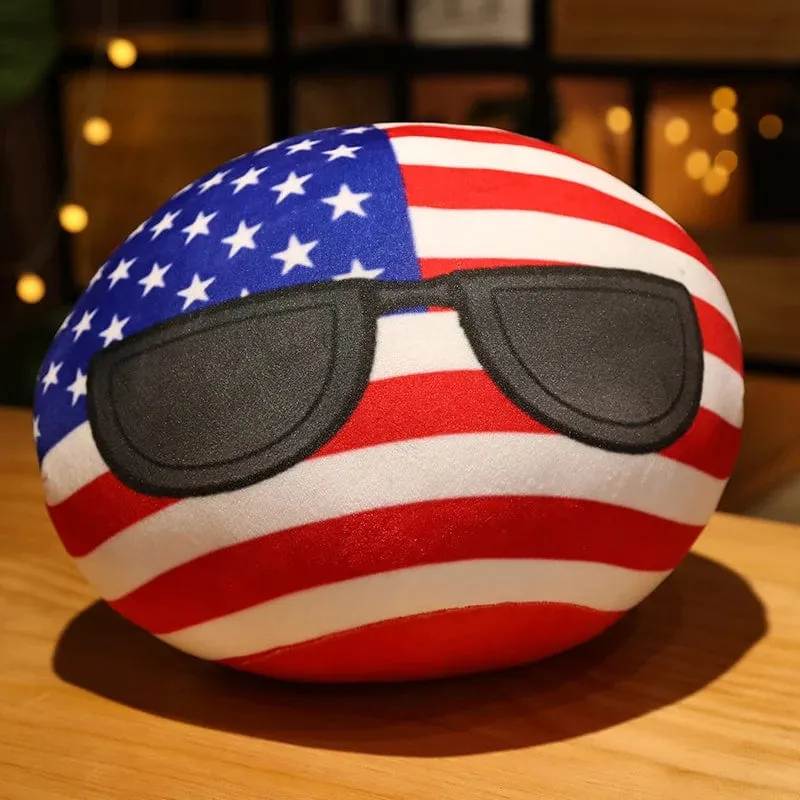 70 Arten Polandball Anhänger Country Balls 10cm Country Ball Plüschtiere Countryball Gefüllte Puppe Spielzeug Weihnachtsgeschenk für Kinder