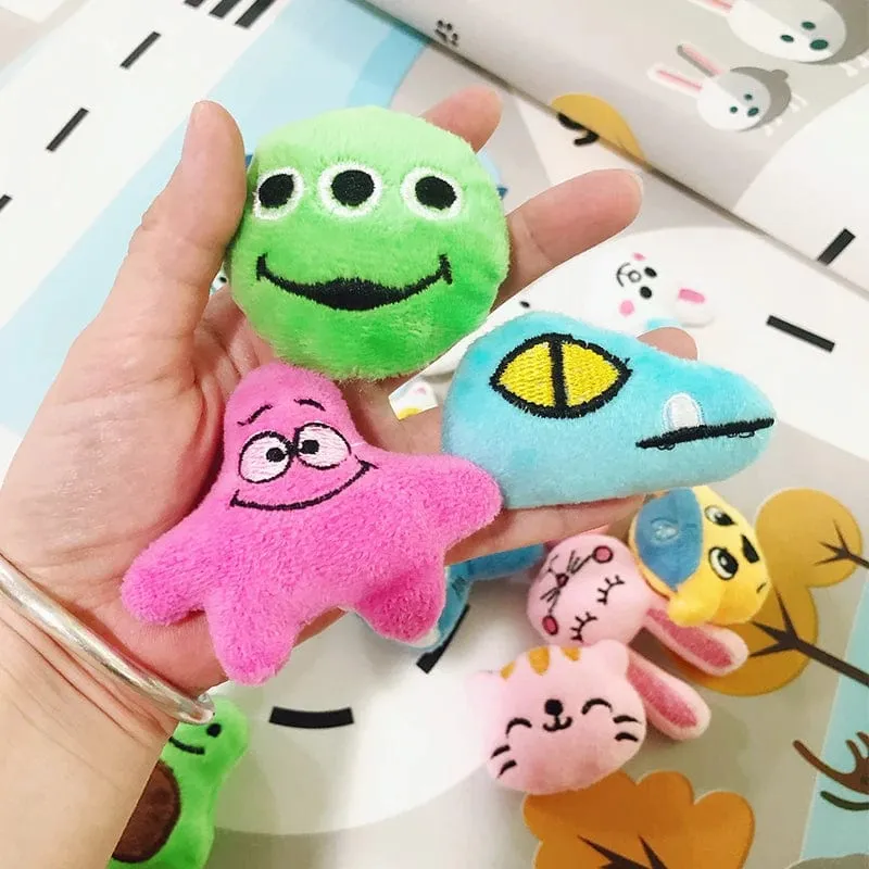 Mini 6 * 4 cm kleines weiches Stofftier Plüsch Plüschtier Puppe Design Kaninchen Bär und andere Multi-Modell kleine Spielzeuge Baby Kinder Geschenke