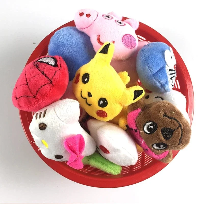 Mini 6 * 4 cm kleines weiches Stofftier Plüsch Plüschtier Puppe Design Kaninchen Bär und andere Multi-Modell kleine Spielzeuge Baby Kinder Geschenke