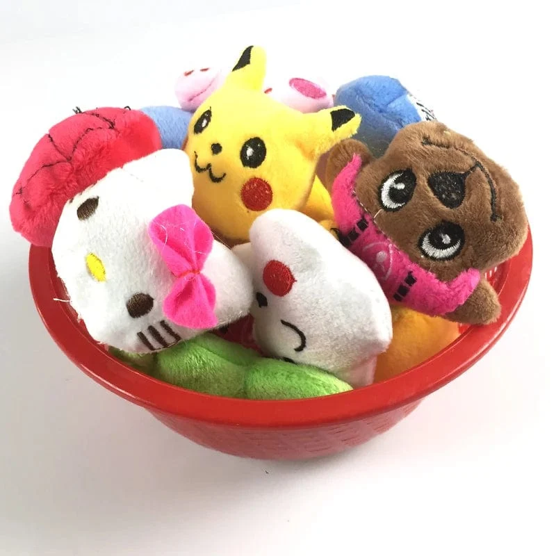 Mini 6 * 4 cm kleines weiches Stofftier Plüsch Plüschtier Puppe Design Kaninchen Bär und andere Multi-Modell kleine Spielzeuge Baby Kinder Geschenke