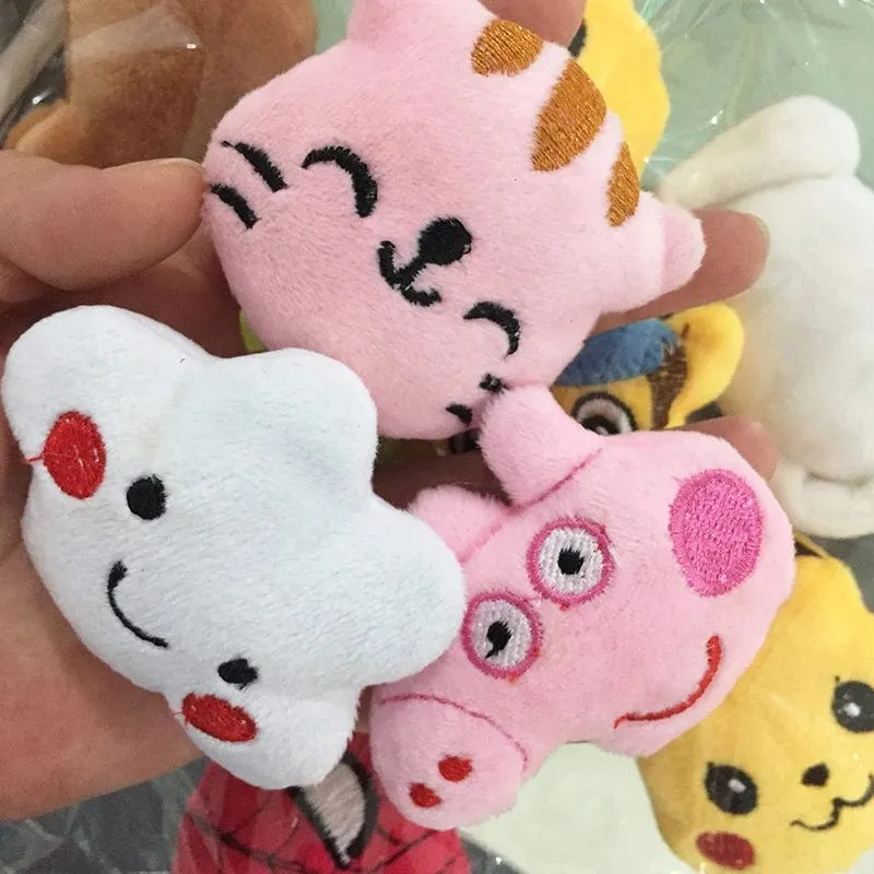 Mini 6 * 4 cm kleines weiches Stofftier Plüsch Plüschtier Puppe Design Kaninchen Bär und andere Multi-Modell kleine Spielzeuge Baby Kinder Geschenke