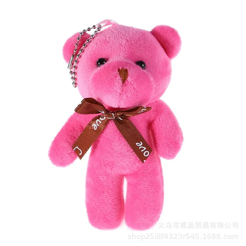 Neue Farbe Teddybär Puppen 12cm Weiche Kuscheltiere Bär Plüsch Spielzeug Pendent Nette Nette Mädchen Keychain Hochzeit Kinder Party geschenke