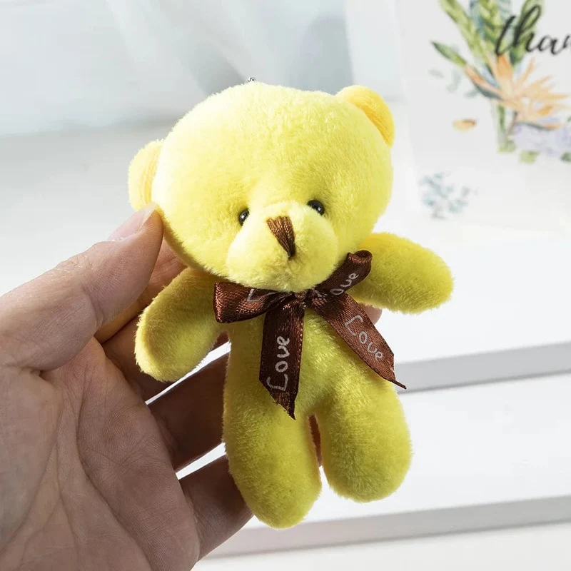 Neue Farbe Teddybär Puppen 12cm Weiche Kuscheltiere Bär Plüsch Spielzeug Pendent Nette Nette Mädchen Keychain Hochzeit Kinder Party geschenke