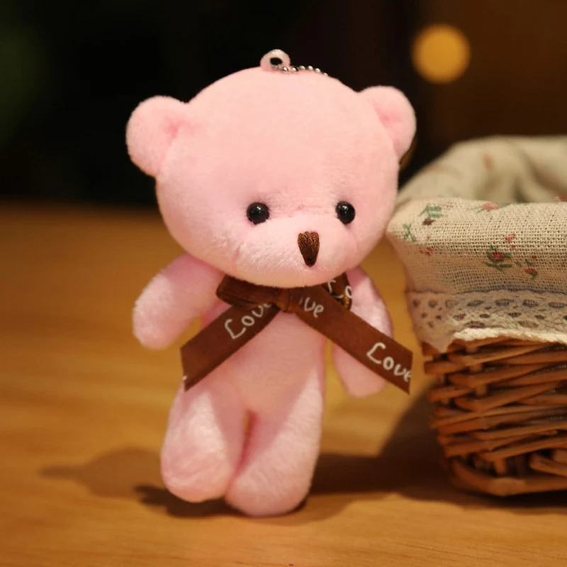 Neue Farbe Teddybär Puppen 12cm Weiche Kuscheltiere Bär Plüsch Spielzeug Pendent Nette Nette Mädchen Keychain Hochzeit Kinder Party geschenke