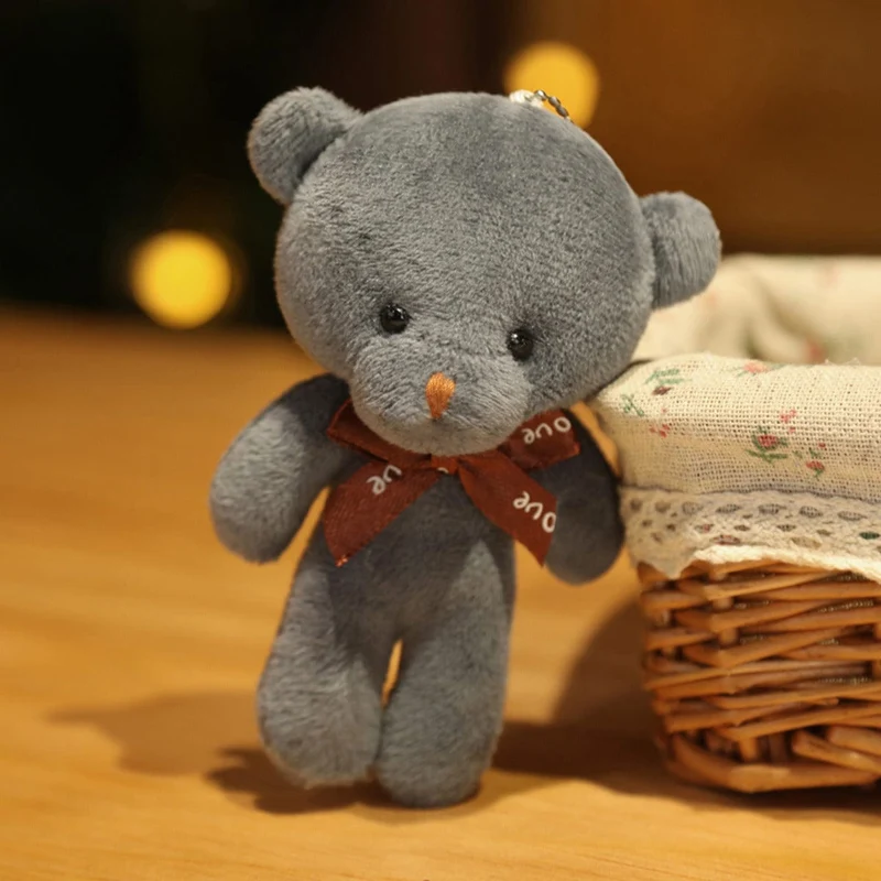 Neue Farbe Teddybär Puppen 12cm Weiche Kuscheltiere Bär Plüsch Spielzeug Pendent Nette Nette Mädchen Keychain Hochzeit Kinder Party geschenke