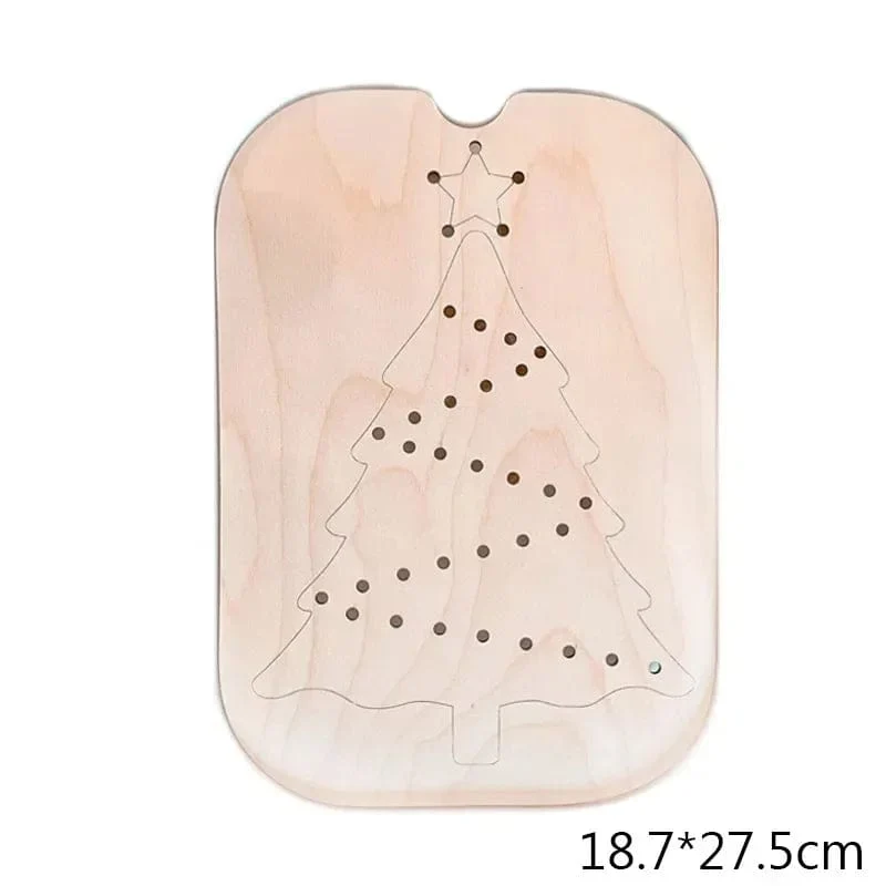 Montessori Sensorisches Tablett Brettspiel aus Holz für Kinder Weihnachtsbaum Eichel Farbsortierer Frühe Bildung Ausbildung Lernspielzeug