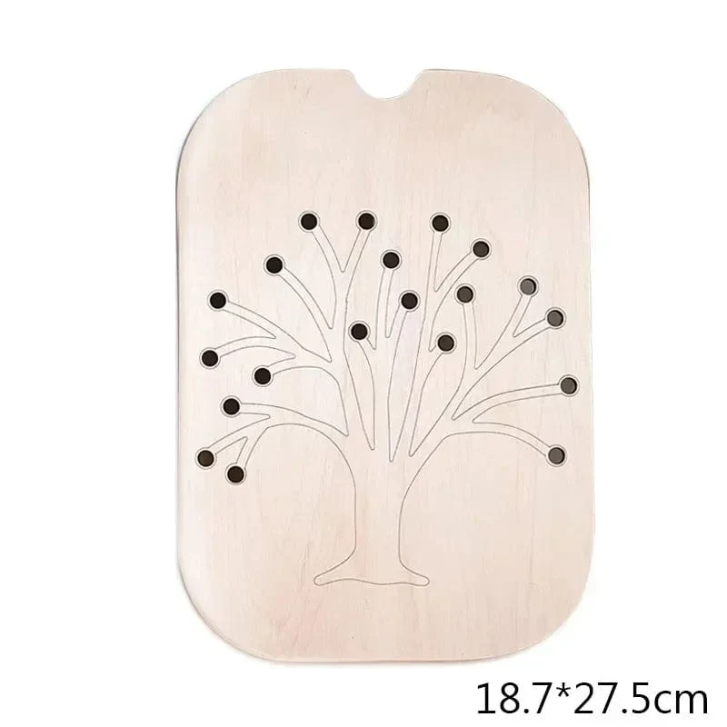 Montessori Sensorisches Tablett Brettspiel aus Holz für Kinder Weihnachtsbaum Eichel Farbsortierer Frühe Bildung Ausbildung Lernspielzeug