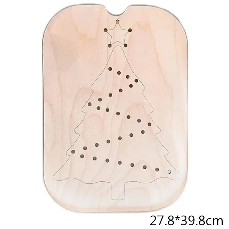 Montessori Sensorisches Tablett Brettspiel aus Holz für Kinder Weihnachtsbaum Eichel Farbsortierer Frühe Bildung Ausbildung Lernspielzeug