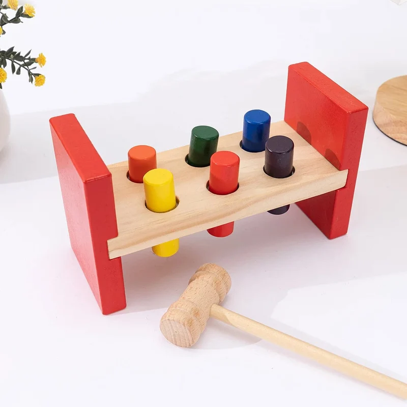 Montessori-Hämmerspielzeug aus Holz – Entwicklung der Feinmotorik und pädagogischer Spaß für Kleinkinder
