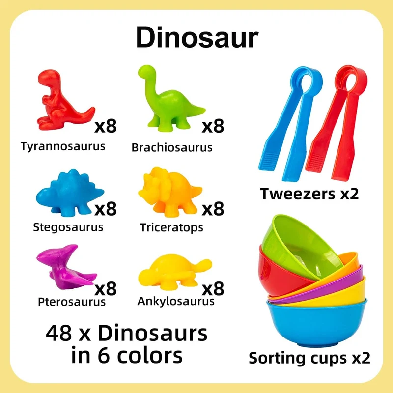 Zähl- und Sortierspielzeug für Kleinkinder, Vorschul-Lernaktivitäten für Mathematik, Farberkennung, Montessori-Baby, MINT-Geschenk