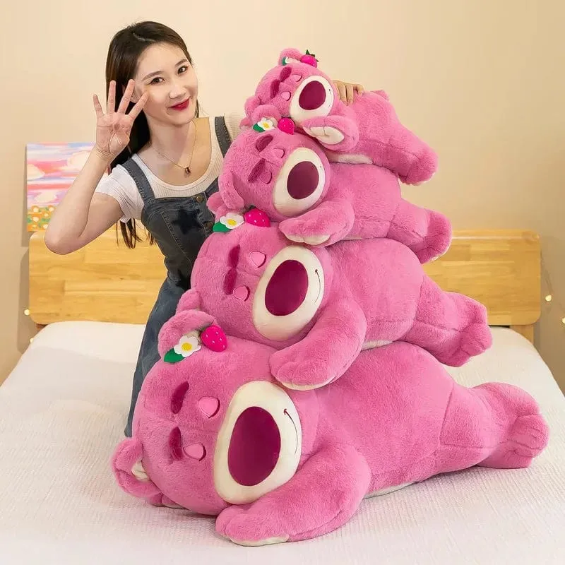 40 cm Disney Spielzeug Niedliche Plüschtiere Kissen Cartoon Erdbeerbär Plüschpuppe Mädchen Kawaii Anime Bär Gefüllte Puppe für Kinder Geschenke