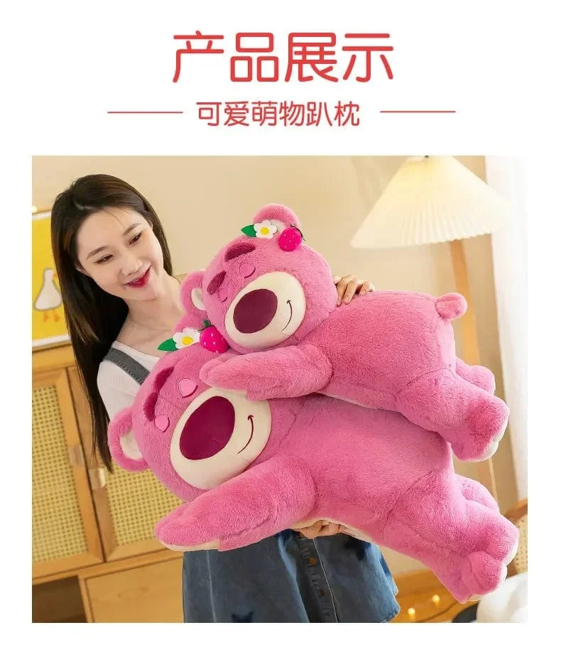 40 cm Disney Spielzeug Niedliche Plüschtiere Kissen Cartoon Erdbeerbär Plüschpuppe Mädchen Kawaii Anime Bär Gefüllte Puppe für Kinder Geschenke