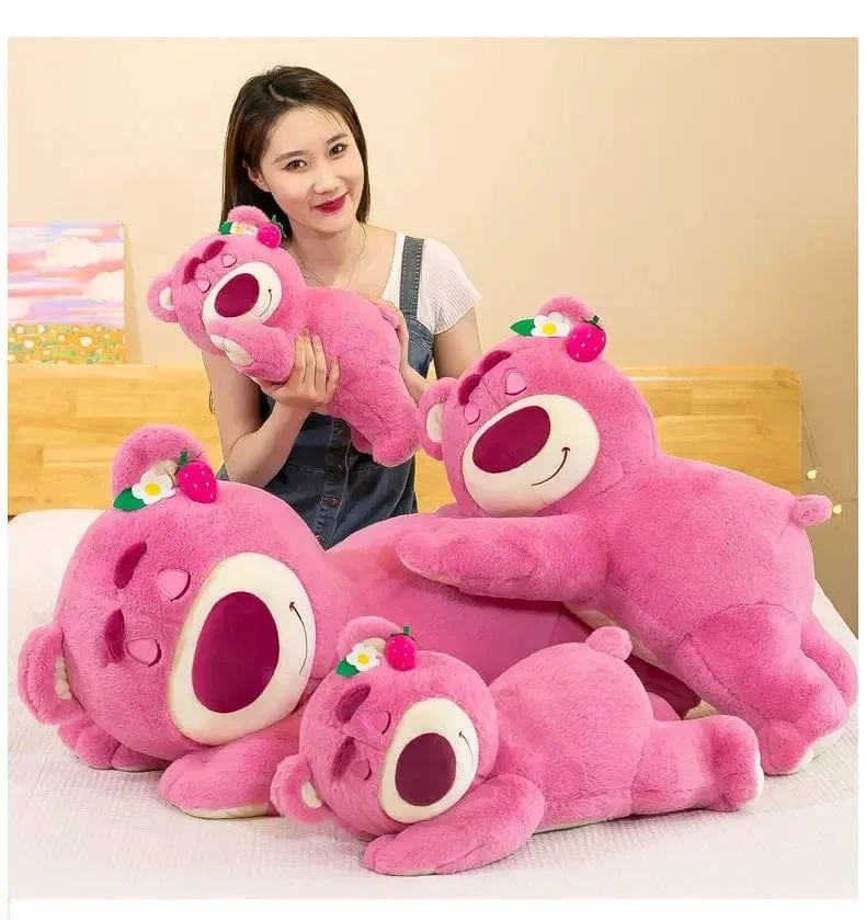 40 cm Disney Spielzeug Niedliche Plüschtiere Kissen Cartoon Erdbeerbär Plüschpuppe Mädchen Kawaii Anime Bär Gefüllte Puppe für Kinder Geschenke