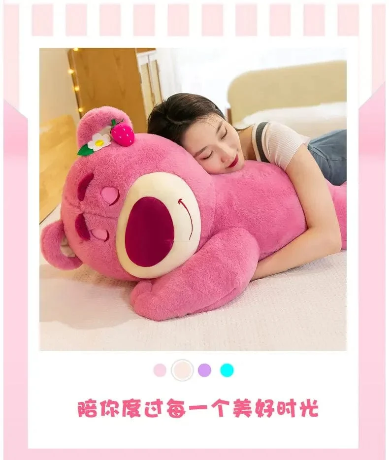 40 cm Disney Spielzeug Niedliche Plüschtiere Kissen Cartoon Erdbeerbär Plüschpuppe Mädchen Kawaii Anime Bär Gefüllte Puppe für Kinder Geschenke