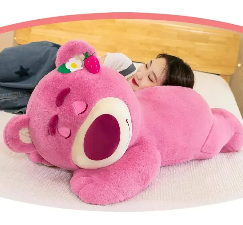 40 cm Disney Spielzeug Niedliche Plüschtiere Kissen Cartoon Erdbeerbär Plüschpuppe Mädchen Kawaii Anime Bär Gefüllte Puppe für Kinder Geschenke