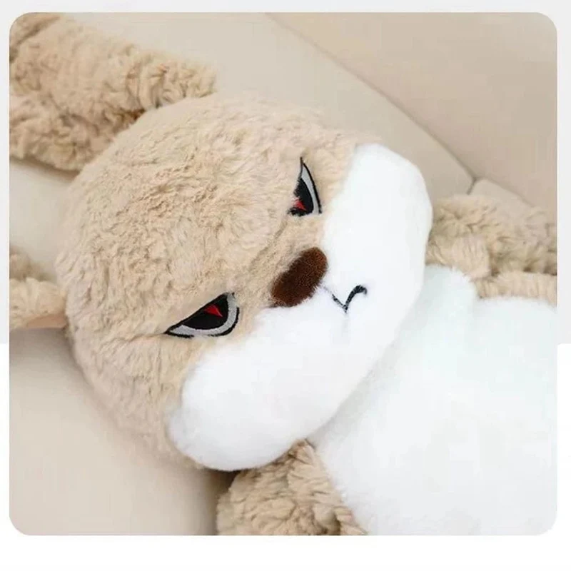 35CM süßes Häschen-Plüschtier mit langen Ohren, langes Haar, großes, sickerndes Kissen, Kaninchen-Tierpuppe, als Weihnachts- und Geburtstagsgeschenk für Kinder