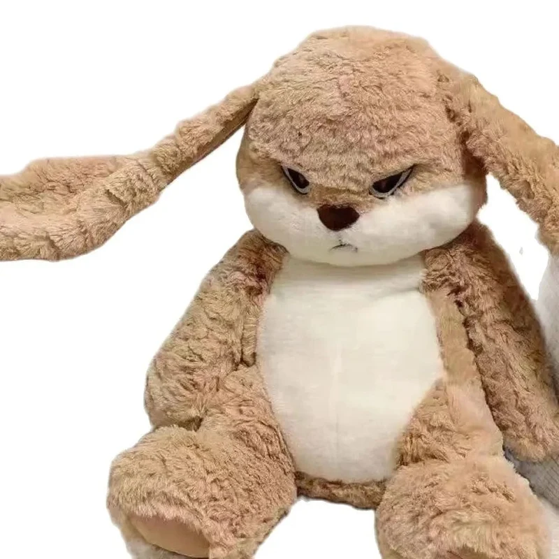 35CM süßes Häschen-Plüschtier mit langen Ohren, langes Haar, großes, sickerndes Kissen, Kaninchen-Tierpuppe, als Weihnachts- und Geburtstagsgeschenk für Kinder