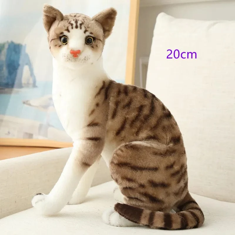 Ausgestopfte lebensechte Siamkatzen Plüschtier Simulation Amerikanische Kurzhaar Süße Katze Puppe Haustier Spielzeug Wohnkultur Geschenk für Mädchen Geburtstag