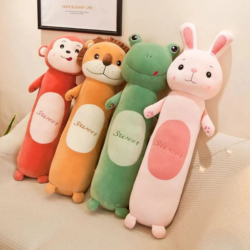 50 cm großes, niedliches Hasenkissen, Plüschtier, Löwe, Affe, Frosch, Tier mit langen Beinen, Schlafkissen, Puppe, Geschenk für Kinder zum Geburtstag oder zu Weihnachten