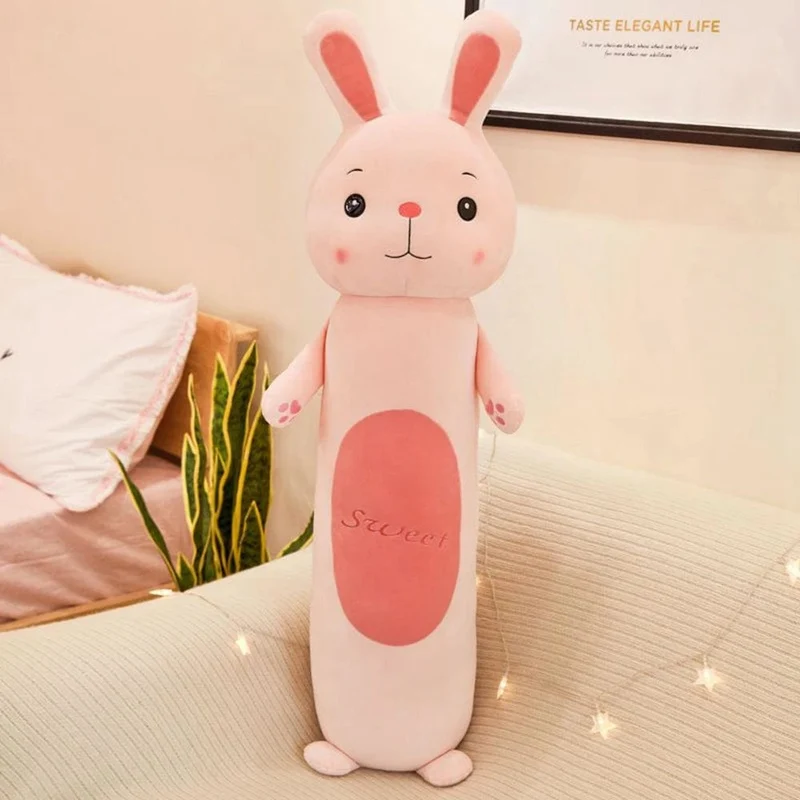 50 cm großes, niedliches Hasenkissen, Plüschtier, Löwe, Affe, Frosch, Tier mit langen Beinen, Schlafkissen, Puppe, Geschenk für Kinder zum Geburtstag oder zu Weihnachten