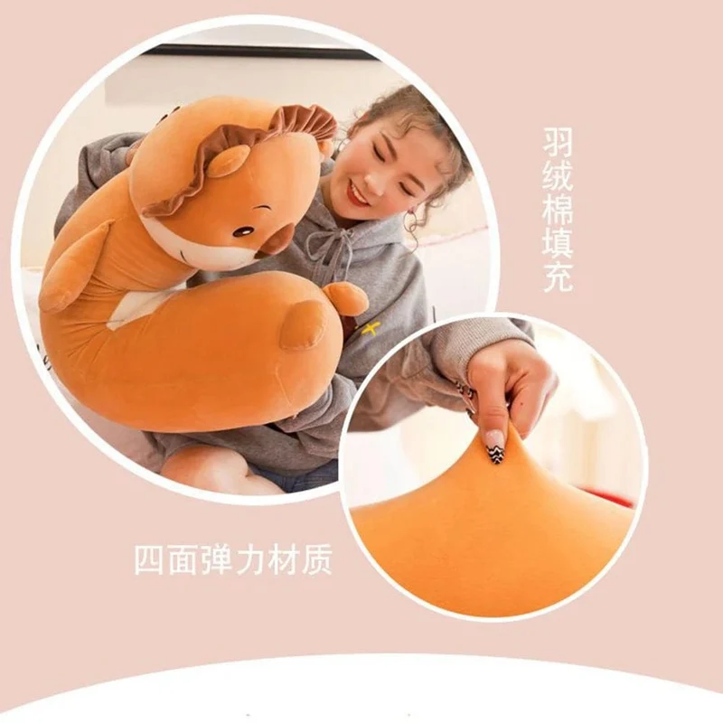 50 cm großes, niedliches Hasenkissen, Plüschtier, Löwe, Affe, Frosch, Tier mit langen Beinen, Schlafkissen, Puppe, Geschenk für Kinder zum Geburtstag oder zu Weihnachten