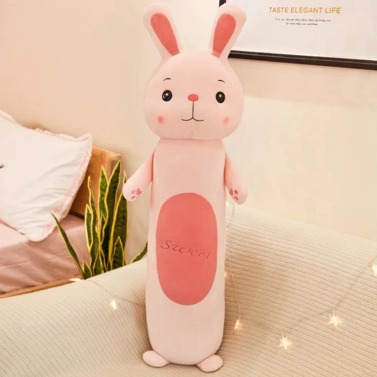 50 cm großes, niedliches Hasenkissen, Plüschtier, Löwe, Affe, Frosch, Tier mit langen Beinen, Schlafkissen, Puppe, Geschenk für Kinder zum Geburtstag oder zu Weihnachten