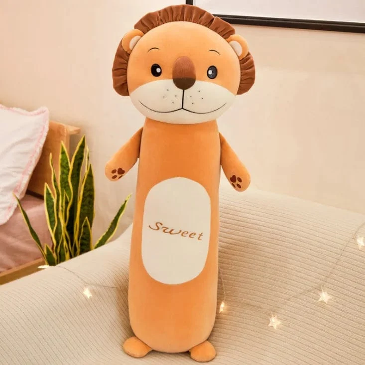 50 cm großes, niedliches Hasenkissen, Plüschtier, Löwe, Affe, Frosch, Tier mit langen Beinen, Schlafkissen, Puppe, Geschenk für Kinder zum Geburtstag oder zu Weihnachten