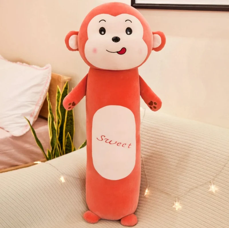 50 cm großes, niedliches Hasenkissen, Plüschtier, Löwe, Affe, Frosch, Tier mit langen Beinen, Schlafkissen, Puppe, Geschenk für Kinder zum Geburtstag oder zu Weihnachten