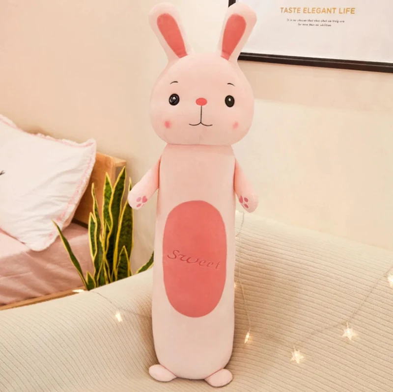 50 cm großes, niedliches Hasenkissen, Plüschtier, Löwe, Affe, Frosch, Tier mit langen Beinen, Schlafkissen, Puppe, Geschenk für Kinder zum Geburtstag oder zu Weihnachten