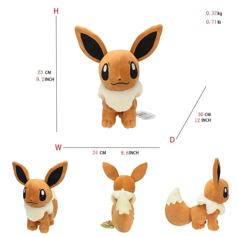 Großes Nachtara Pokemon Plüschtier Sitzend Eevee Leafeon Vaporeon Eevee Flareon Glaziola Espeon Blitza Eevolutions Spielpuppe