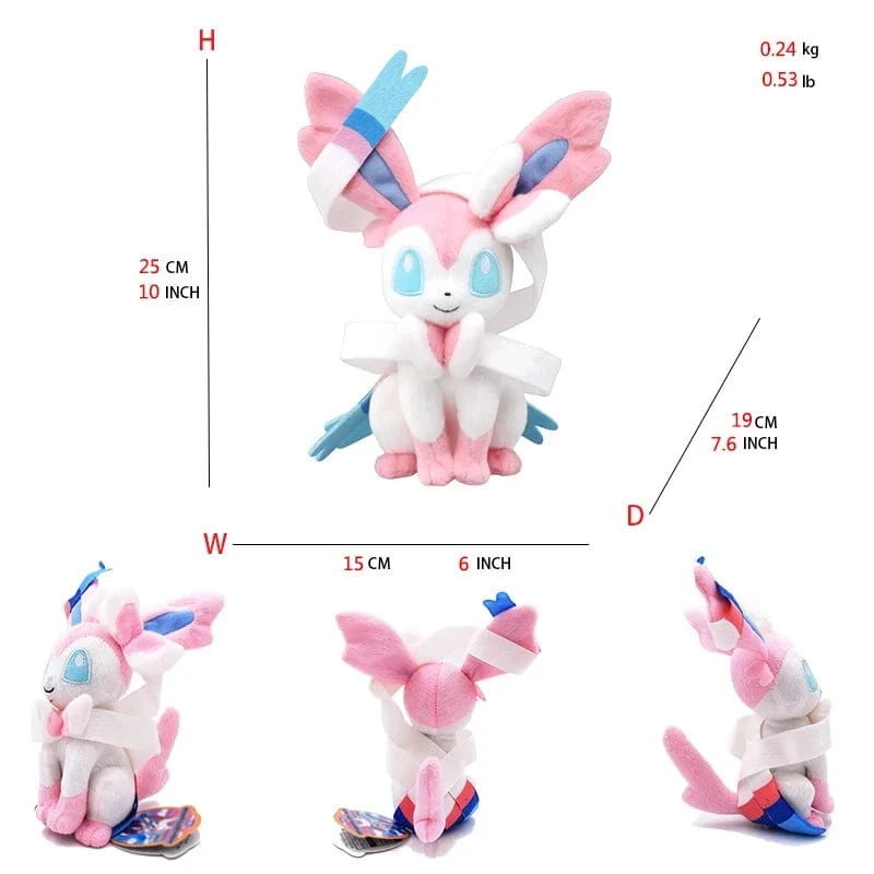 Großes Nachtara Pokemon Plüschtier Sitzend Eevee Leafeon Vaporeon Eevee Flareon Glaziola Espeon Blitza Eevolutions Spielpuppe
