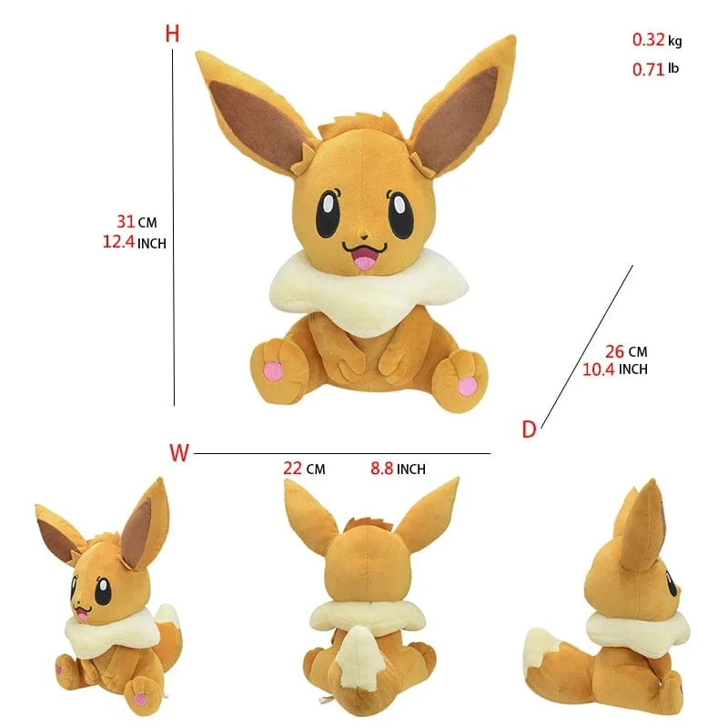 Großes Nachtara Pokemon Plüschtier Sitzend Eevee Leafeon Vaporeon Eevee Flareon Glaziola Espeon Blitza Eevolutions Spielpuppe