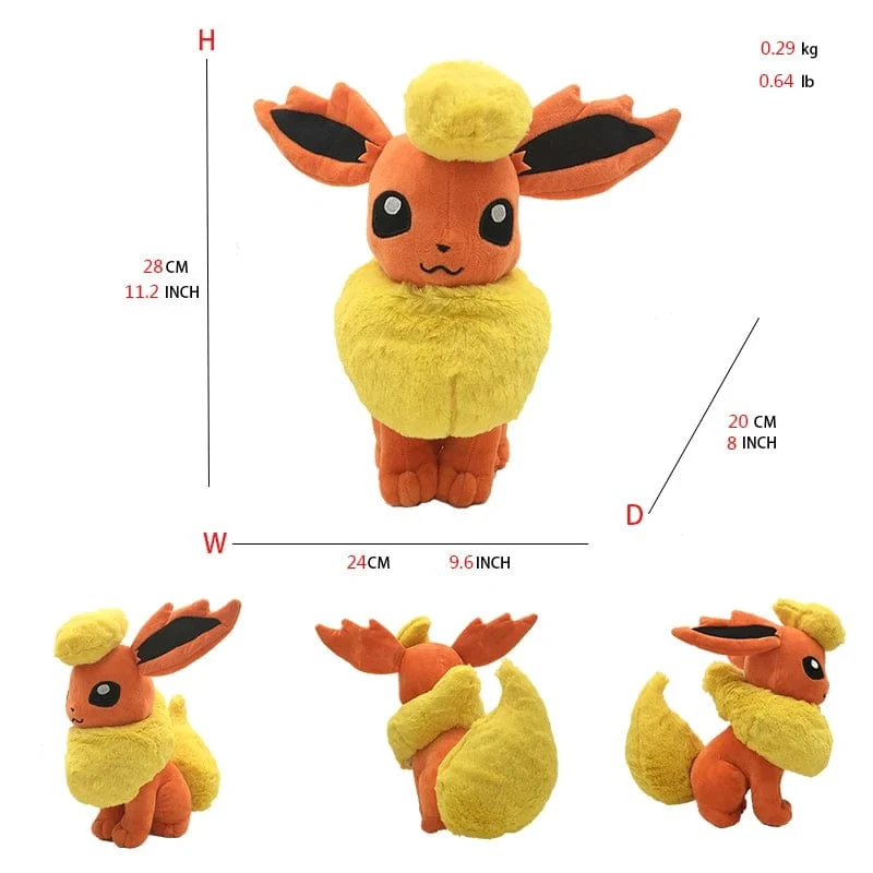 Großes Nachtara Pokemon Plüschtier Sitzend Eevee Leafeon Vaporeon Eevee Flareon Glaziola Espeon Blitza Eevolutions Spielpuppe