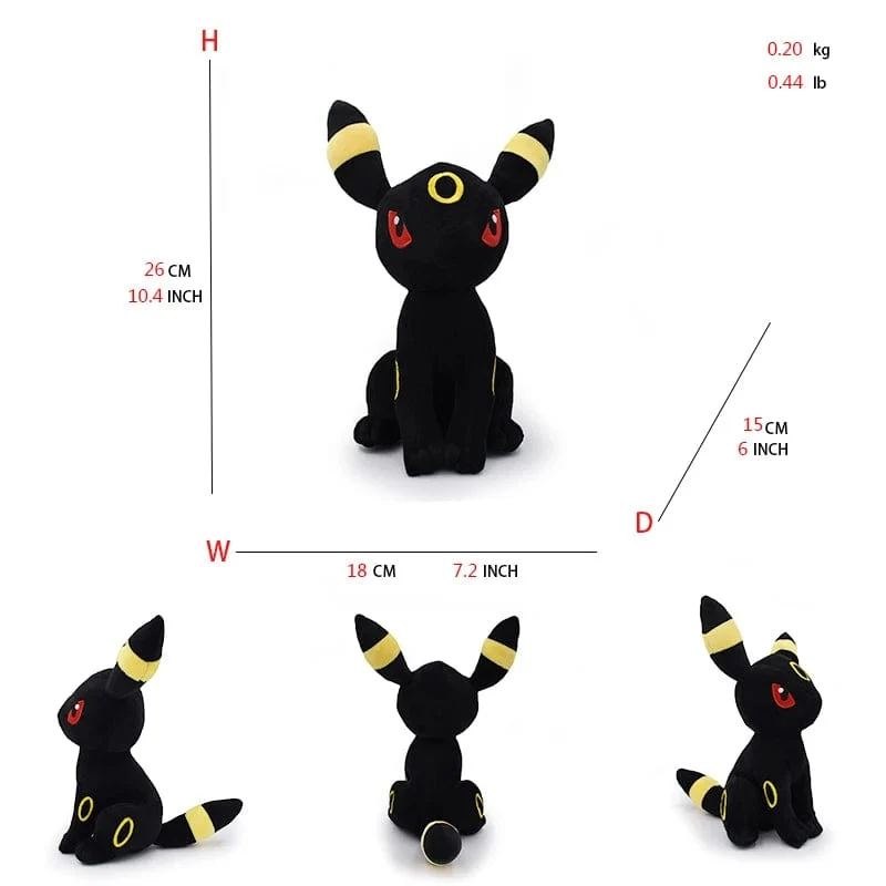 Großes Nachtara Pokemon Plüschtier Sitzend Eevee Leafeon Vaporeon Eevee Flareon Glaziola Espeon Blitza Eevolutions Spielpuppe