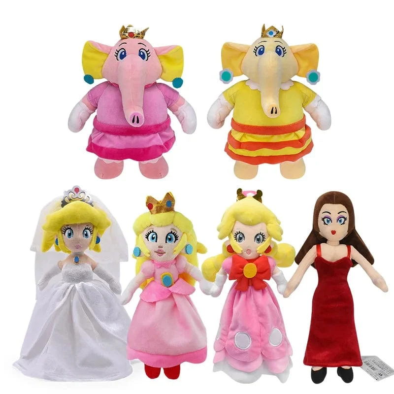 Prinzessin Peach Mario Plüschtiere Kawaii Stoffpuppen Cartoon Niedliche Puppen Geburtstags-Weihnachtsgeschenk für Kindersammlung