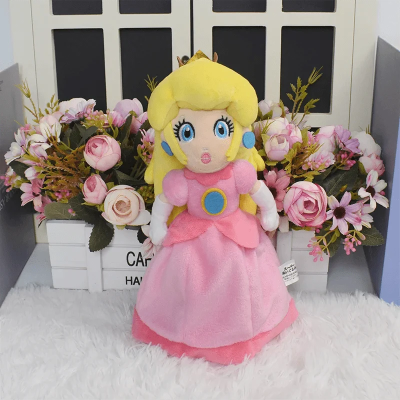 Prinzessin Peach Mario Plüschtiere Kawaii Stoffpuppen Cartoon Niedliche Puppen Geburtstags-Weihnachtsgeschenk für Kindersammlung