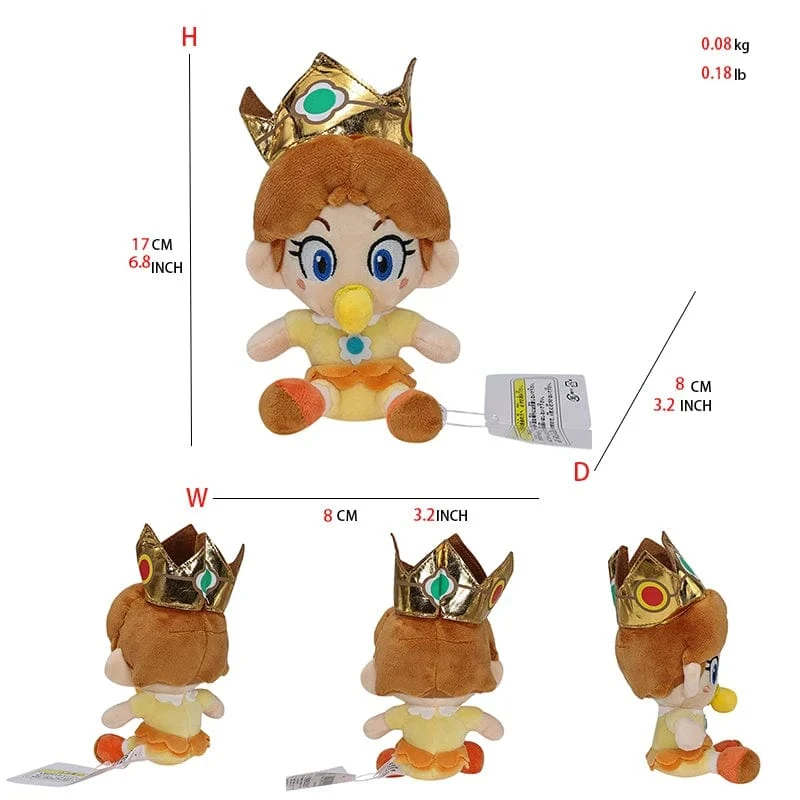 Prinzessin Peach Mario Plüschtiere Kawaii Stoffpuppen Cartoon Niedliche Puppen Geburtstags-Weihnachtsgeschenk für Kindersammlung