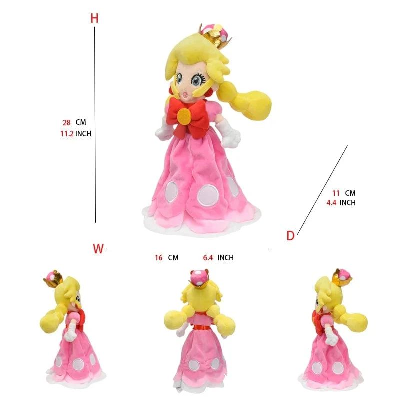 Prinzessin Peach Mario Plüschtiere Kawaii Stoffpuppen Cartoon Niedliche Puppen Geburtstags-Weihnachtsgeschenk für Kindersammlung