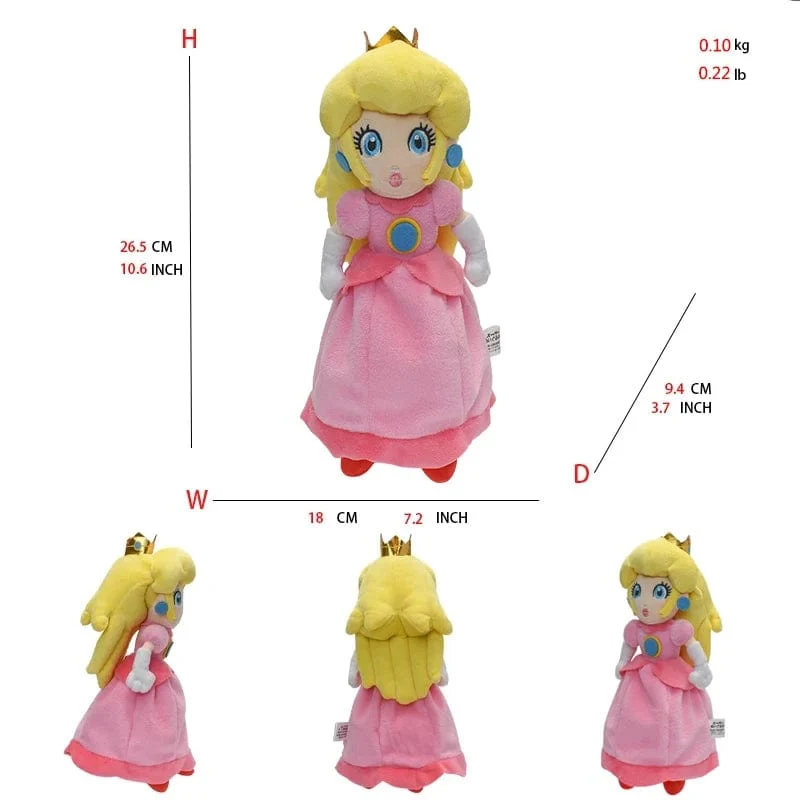 Prinzessin Peach Mario Plüschtiere Kawaii Stoffpuppen Cartoon Niedliche Puppen Geburtstags-Weihnachtsgeschenk für Kindersammlung