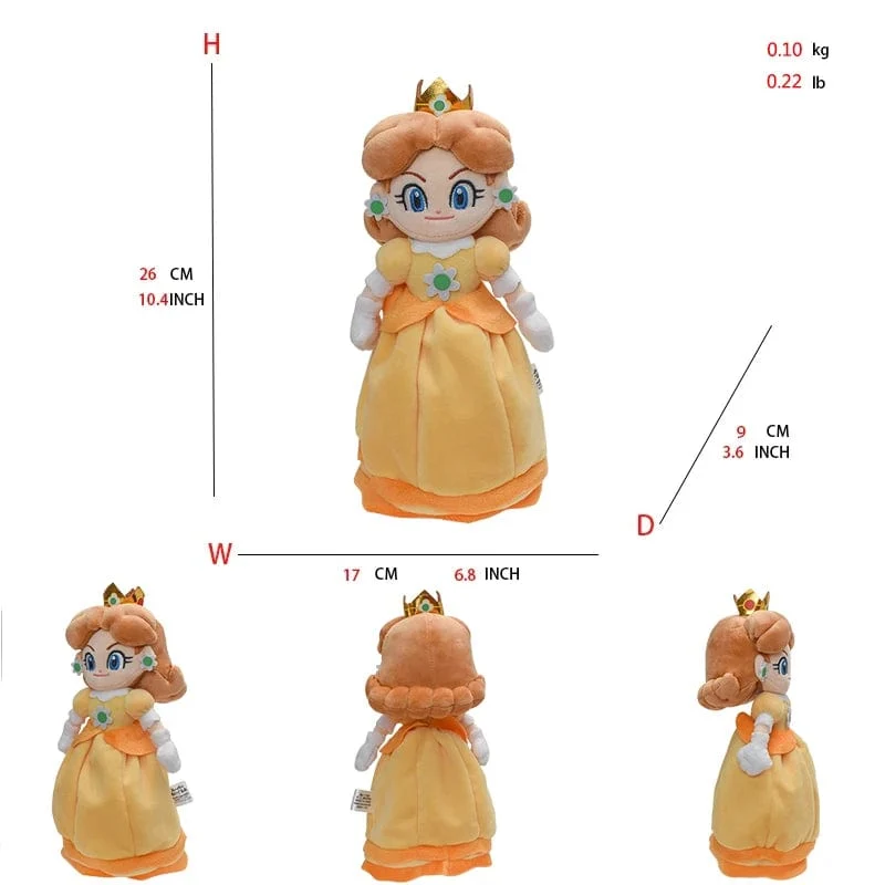 Prinzessin Peach Mario Plüschtiere Kawaii Stoffpuppen Cartoon Niedliche Puppen Geburtstags-Weihnachtsgeschenk für Kindersammlung